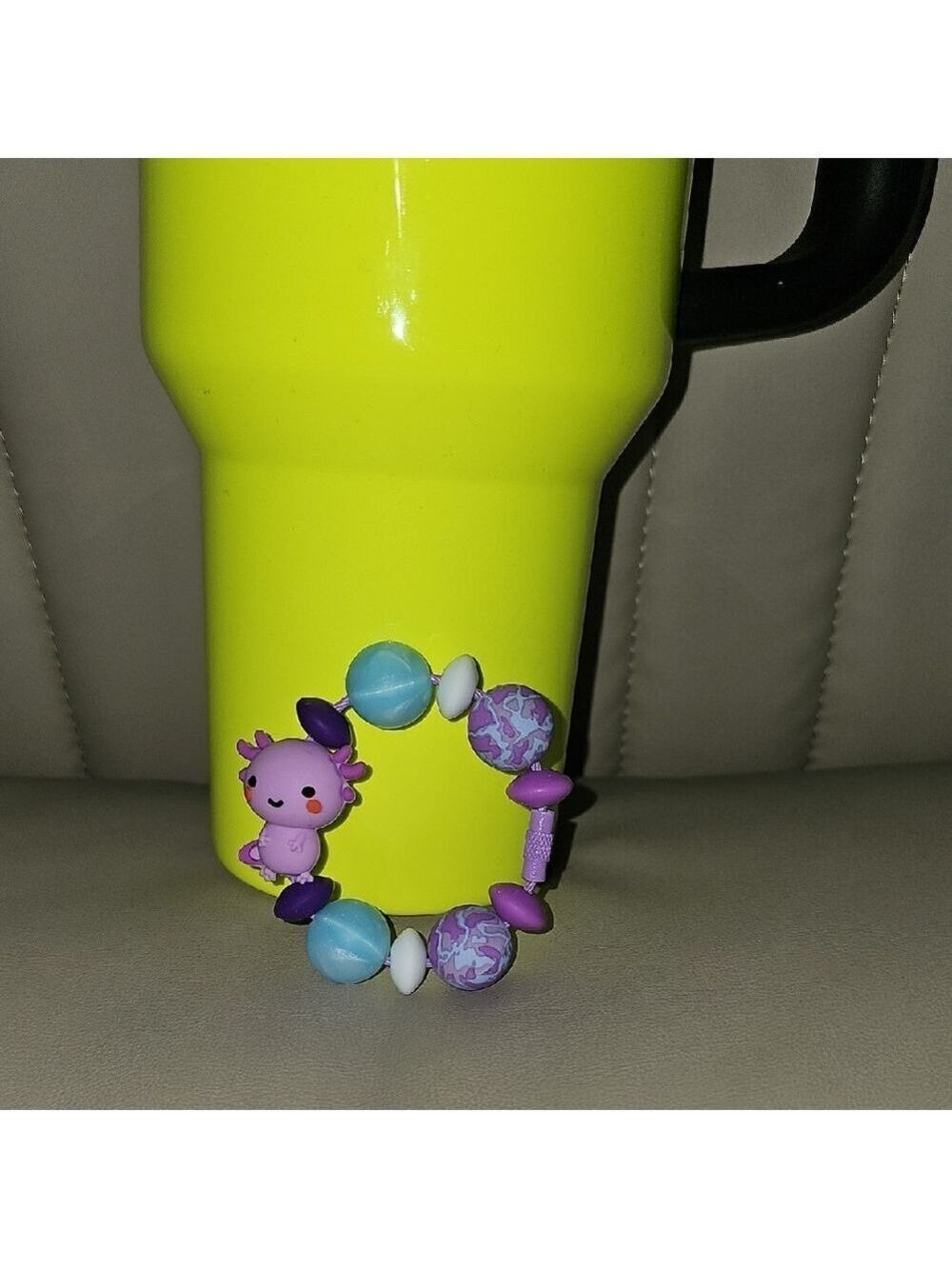 Purple Axolotl Tumbler Charm